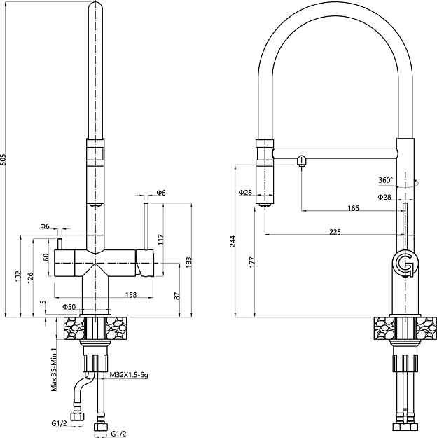Rivelato Adria 1523517 antracite oro