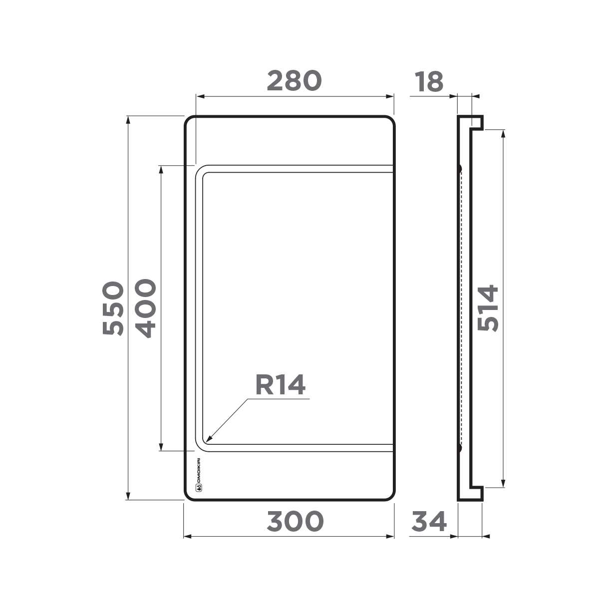 Omoikiri CB-04-WOOD-L