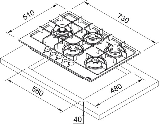 Franke FHMA 755 4G DCL XS C (106.0554.382)