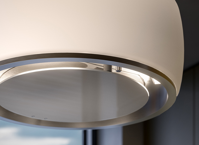 Falmec SOFFIO IS 58 White Satin Glass