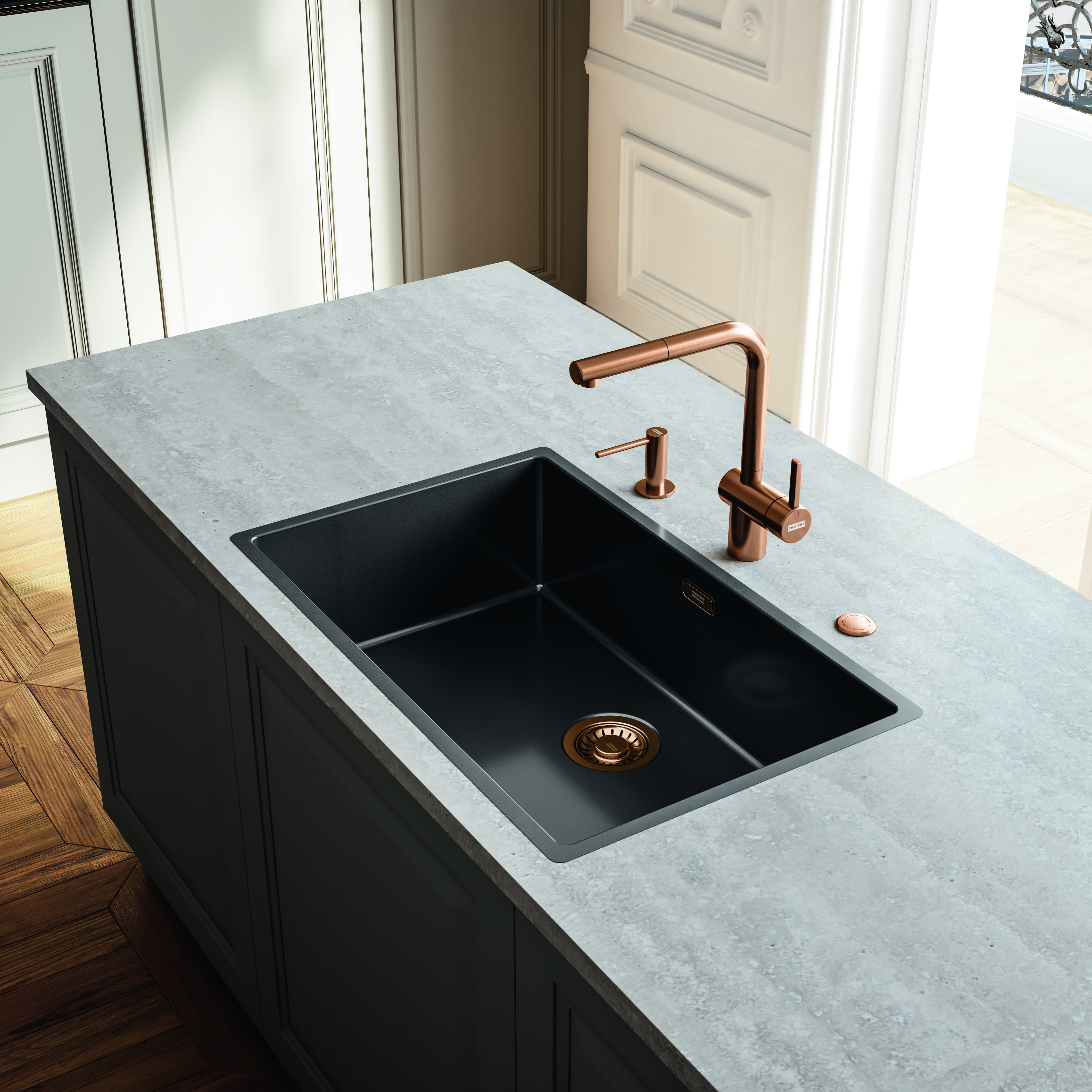 Franke BXM 210/110-68 F-INOX антрацит вентиль-автомат (127.0650.364)