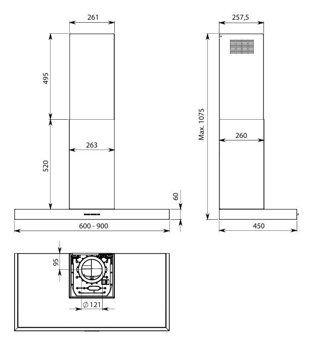 Falmec MERCURIO BLACK 60