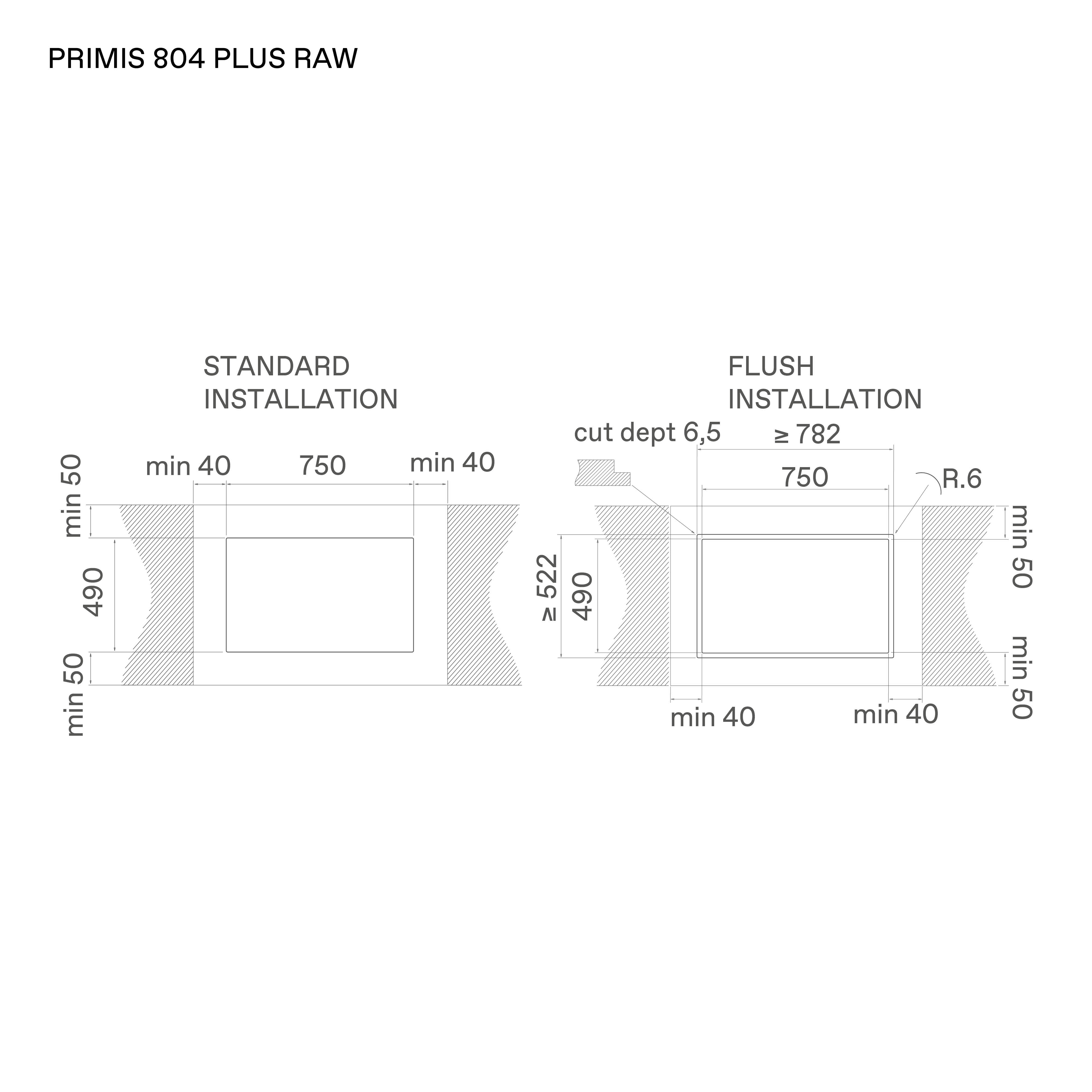Elica PRIMIS 804 PLUS RAW (PRF0210632)