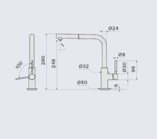 Falmec TREVI CORNER CHROME (MTRC.00#CHF)