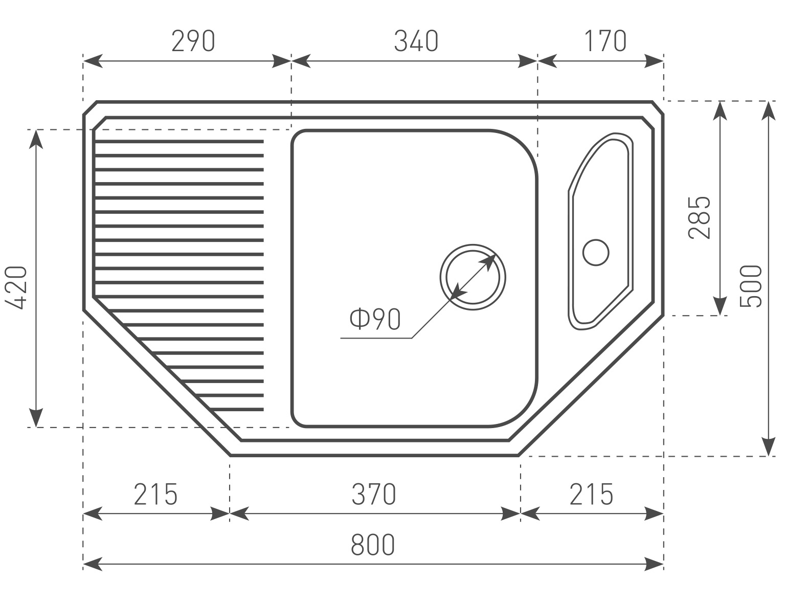 Zigmund & Shtain ECKIG 800 РЕЧН.ПЕСОК
