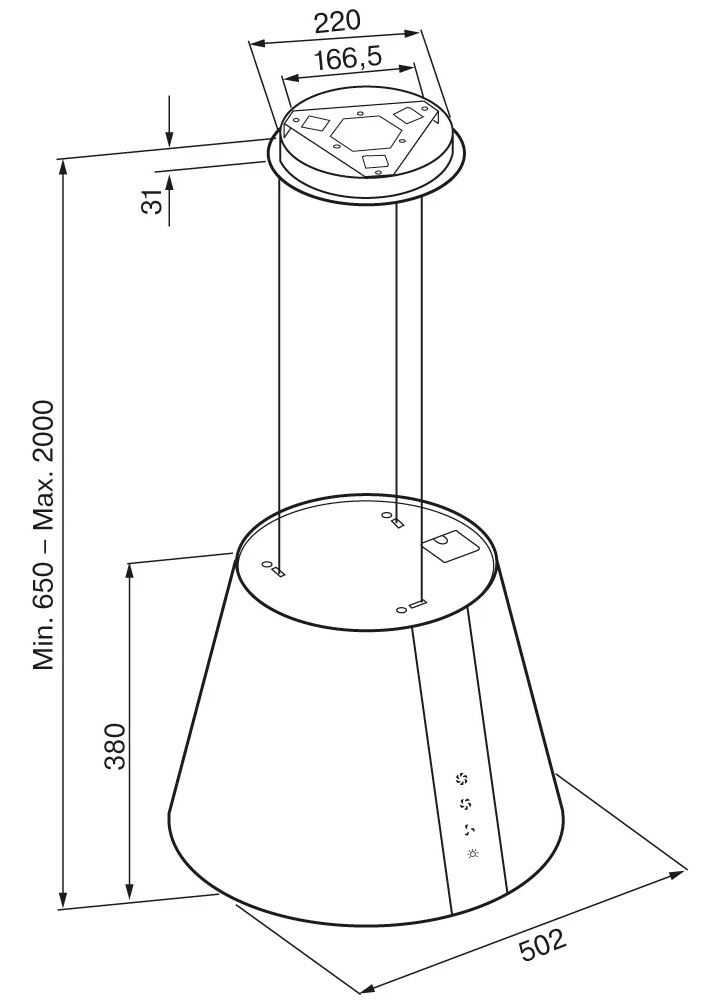 Krona HOLLY ISOLA 500 BLACK S