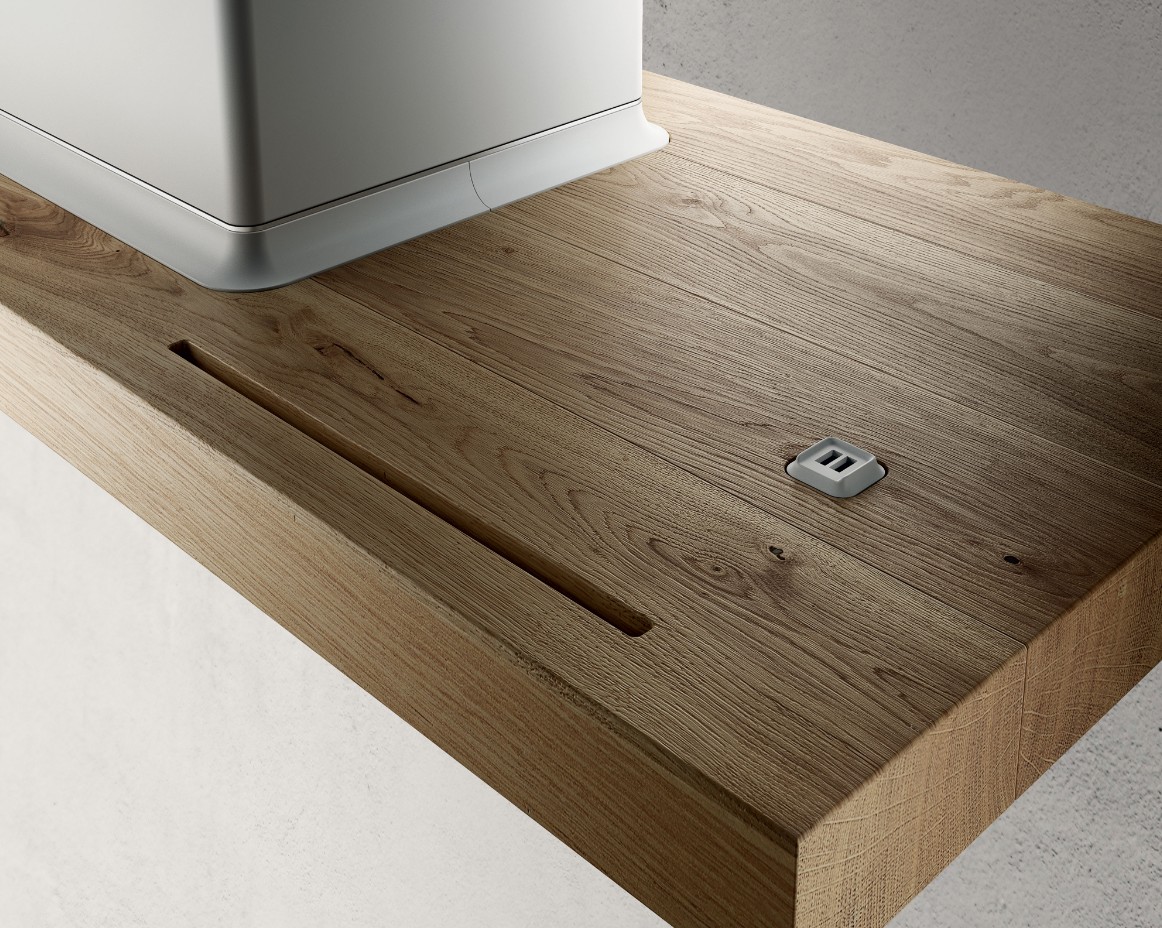 Elica BIO ISLAND WH/A/120X53 ROVERE