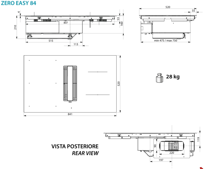 Falmec ZERO EASY 84 MATT