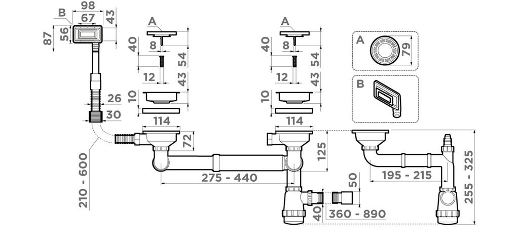 Omoikiri WK-1,5-UN-IN нержавеющая сталь