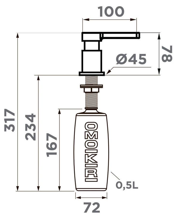 Omoikiri OM-05-LG латунь/светлое золото
