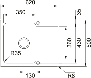 Franke OID 611-62 3,5" (114.0443.356)