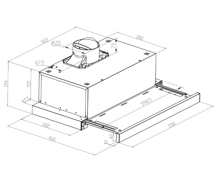 Meferi SLIDEBOX60WH GLASS ULTRA