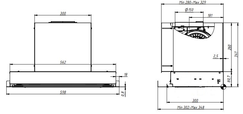 Elikor Sense Glass 60П-1000 (Черный)