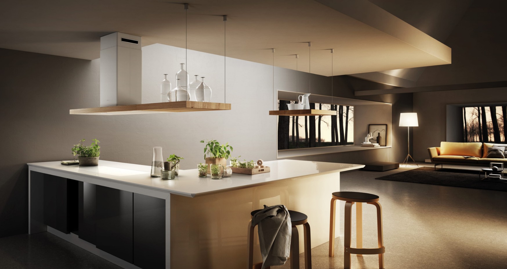 Elica BIO ISLAND WH/A/120X53 ROVERE