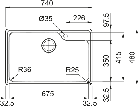 Franke BCX 610-74 TL (101.0689.946)