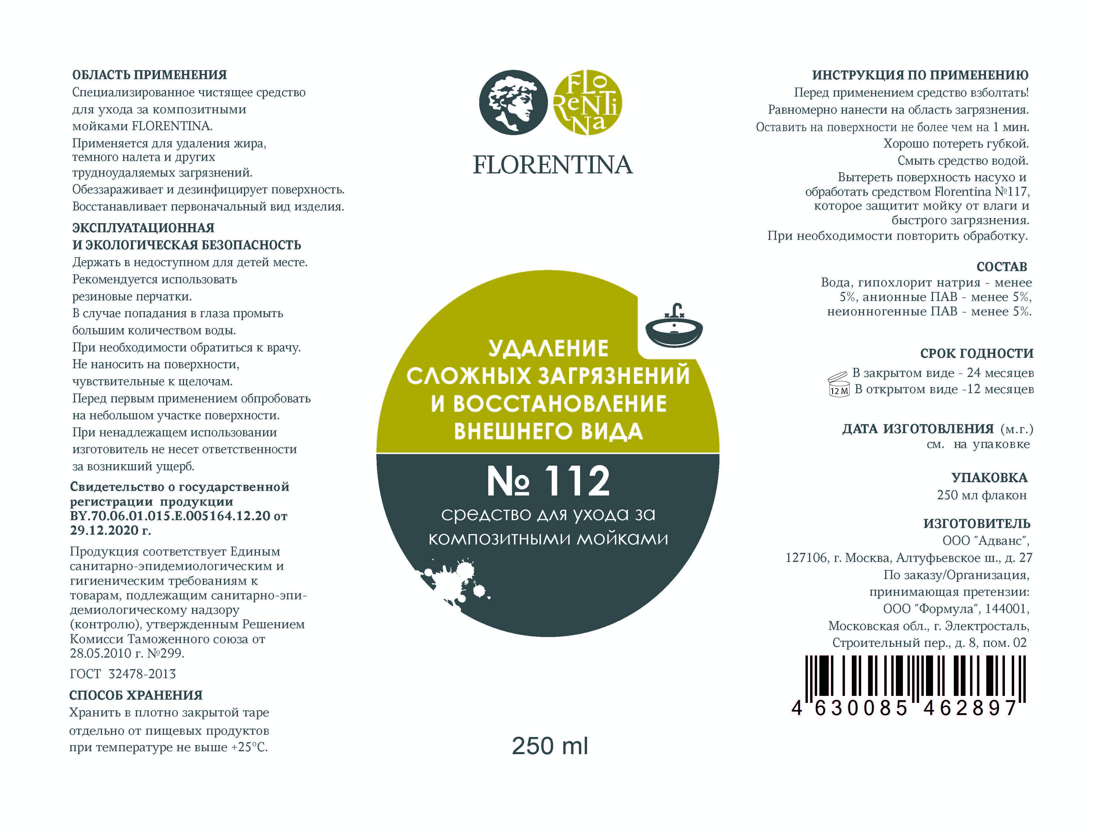Florentina Набор средств по уходу  за композитными мойками