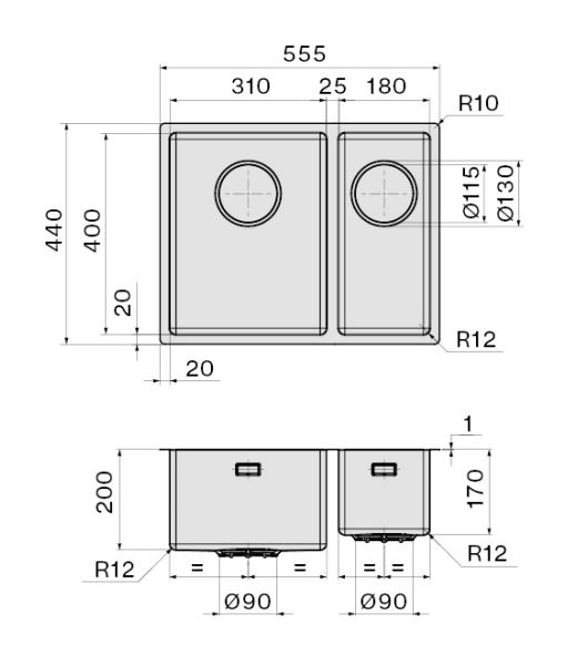 Falmec COMO 31+18 Steel (SCO3118F.00#SSF)
