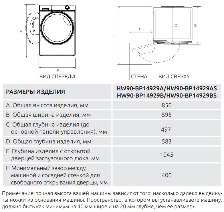 Haier HW90-BP14929BS
