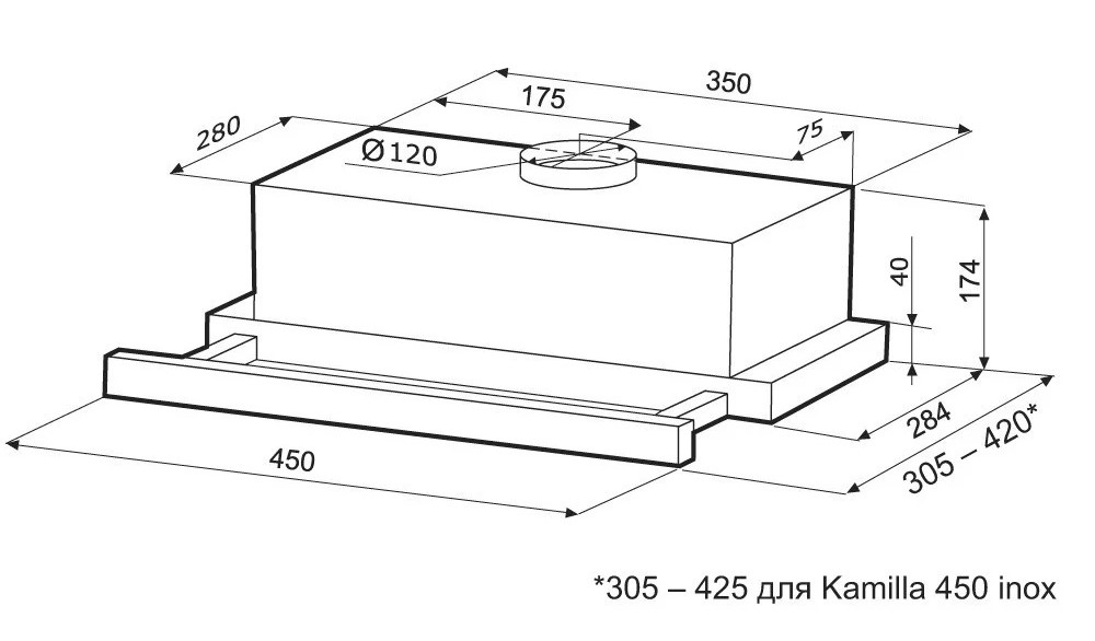 Krona KAMILLA 450 BLACK