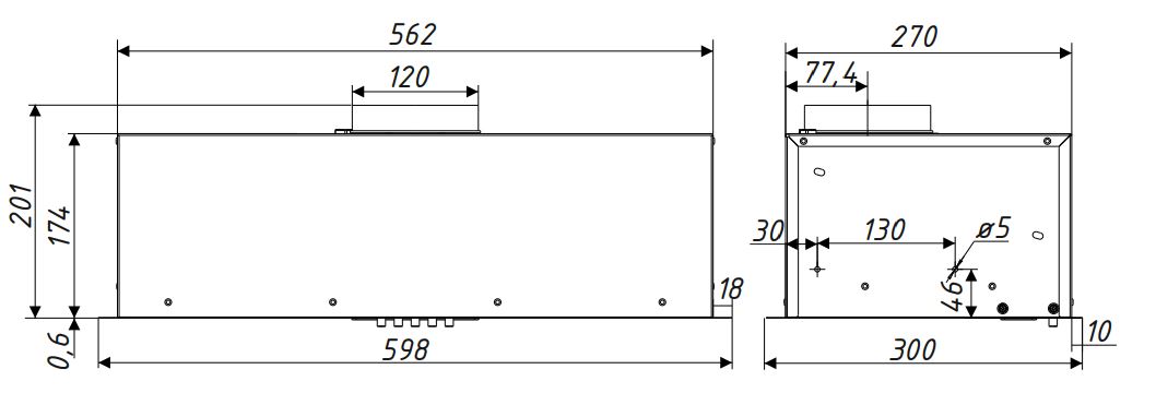 Elikor CUBE BASIC 60П-500-К3Д (Хром)