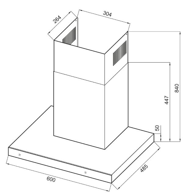 Krona ONYX 600 GLASS BLACK S