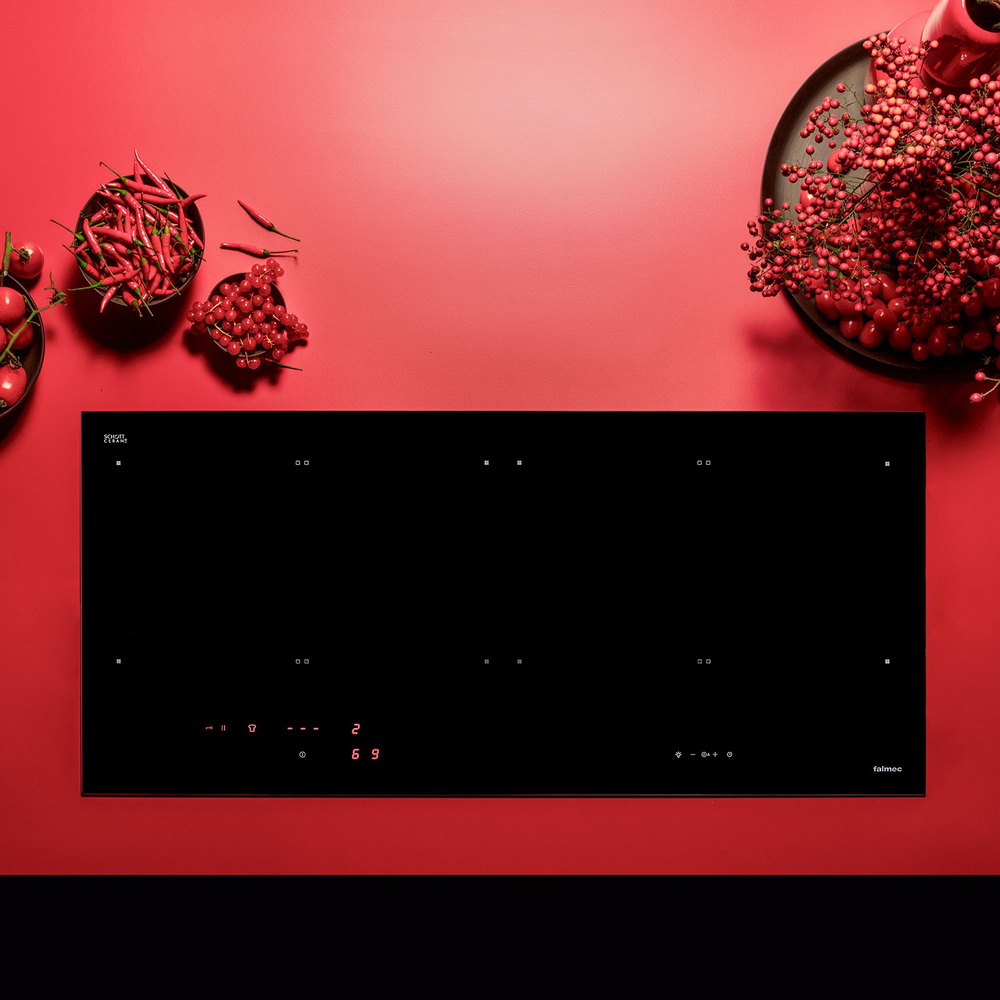 Falmec PIANO INDUZIONE BLACK MATT 88x40 Panoramic