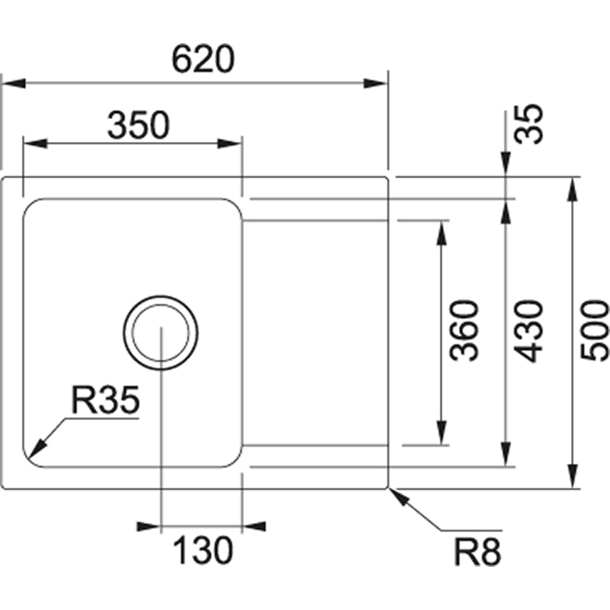 Franke OID 611-62 3,5" (114.0443.355)