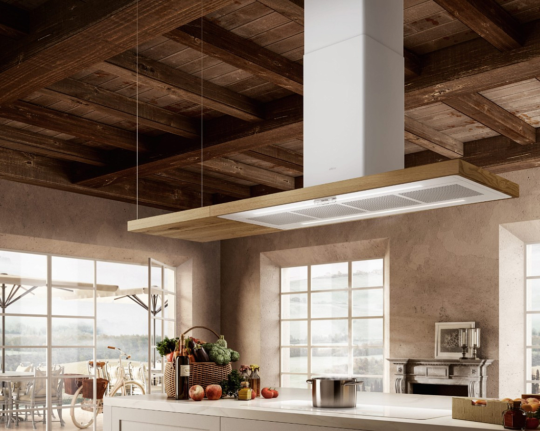 Elica BIO ISLAND WH/A/120X53 ROVERE