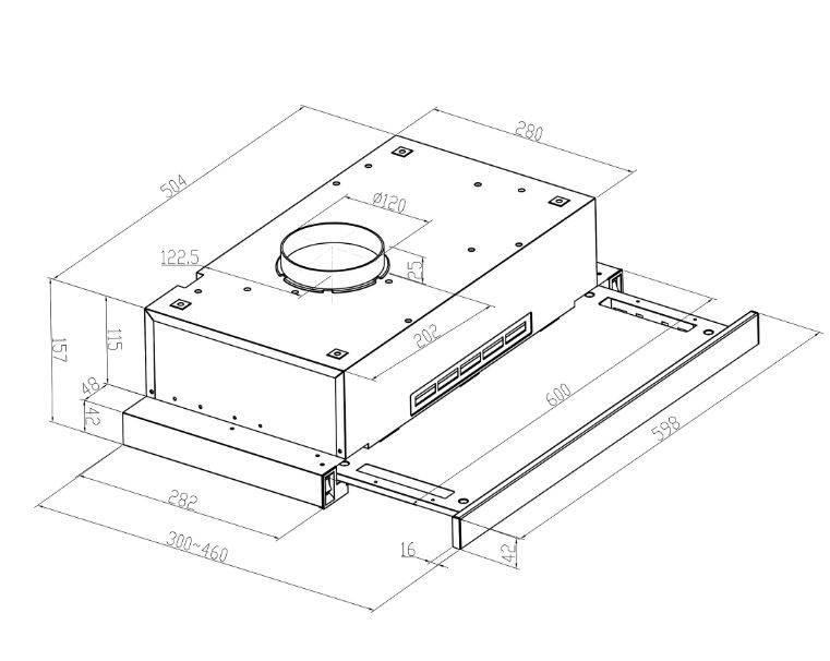 Meferi SLIDEBOX60BK LIGHT