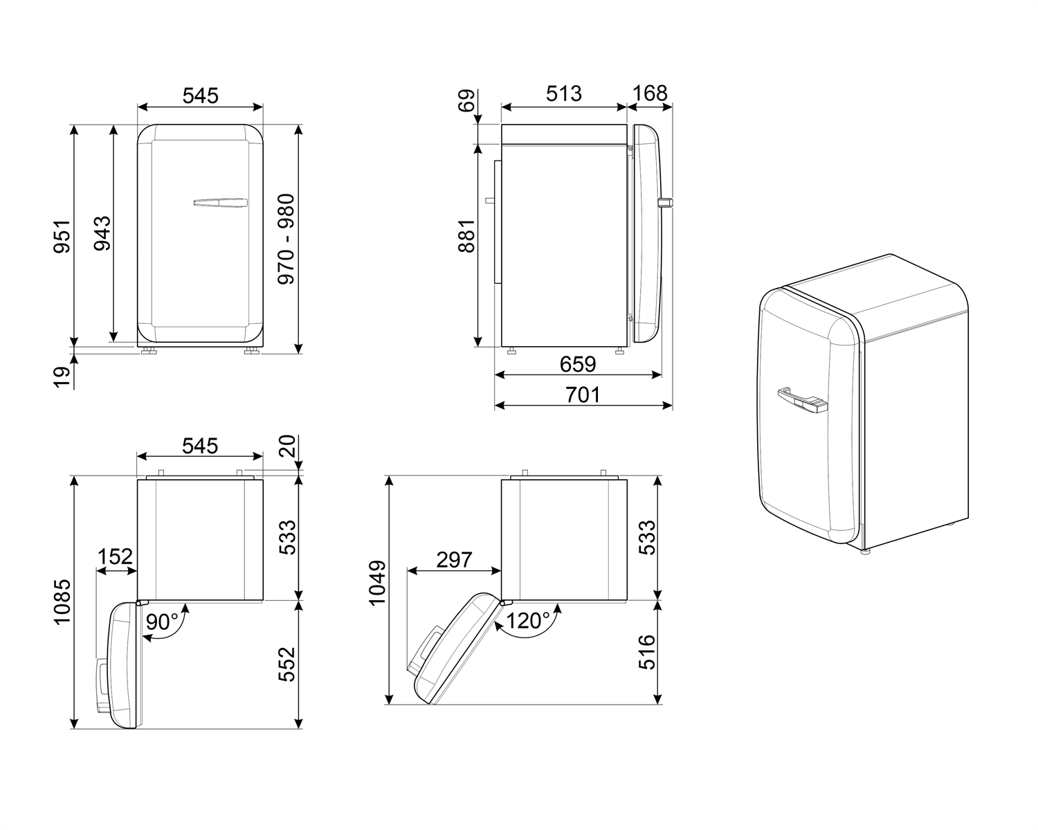 SMEG FAB10LCR6
