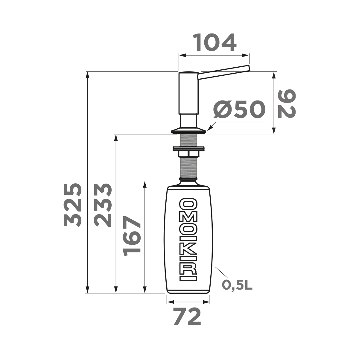 Omoikiri ОМ-02-P-GR латунь/leningrad grey