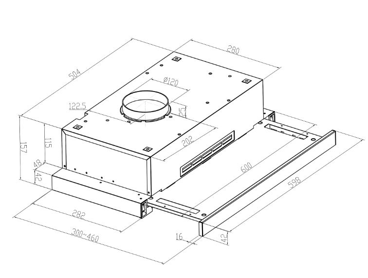 Meferi SLIDEBOX60WH LIGHT