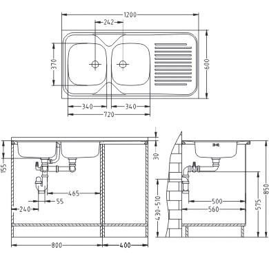 Alveus CLASSIC 100 NAT-60 1200X6002X (1009084)
