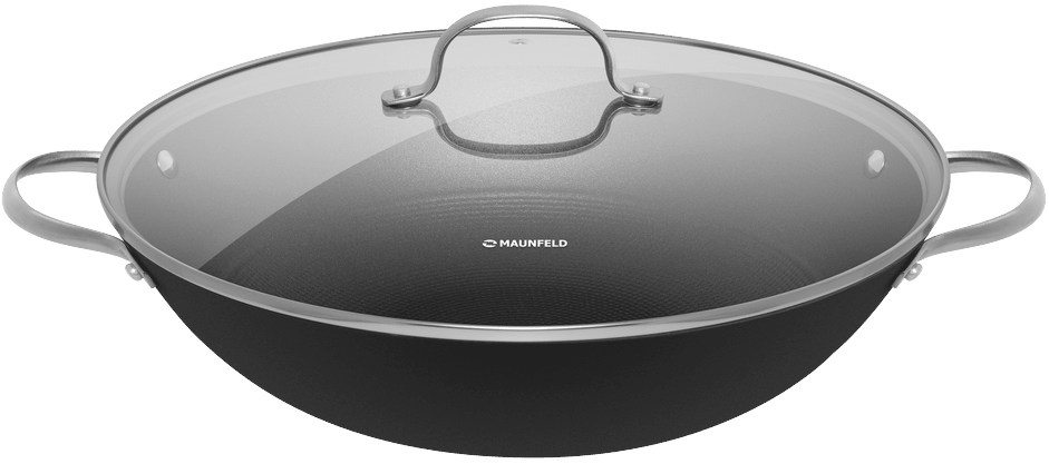 MAUNFELD HOWARD MWP32LCL15 из облегченного чугуна со стеклянной крышкой, 32 см