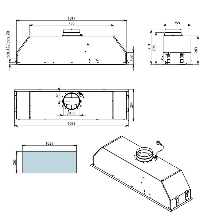 Falmec GRUPPO INCASSO PLUS 105 WH