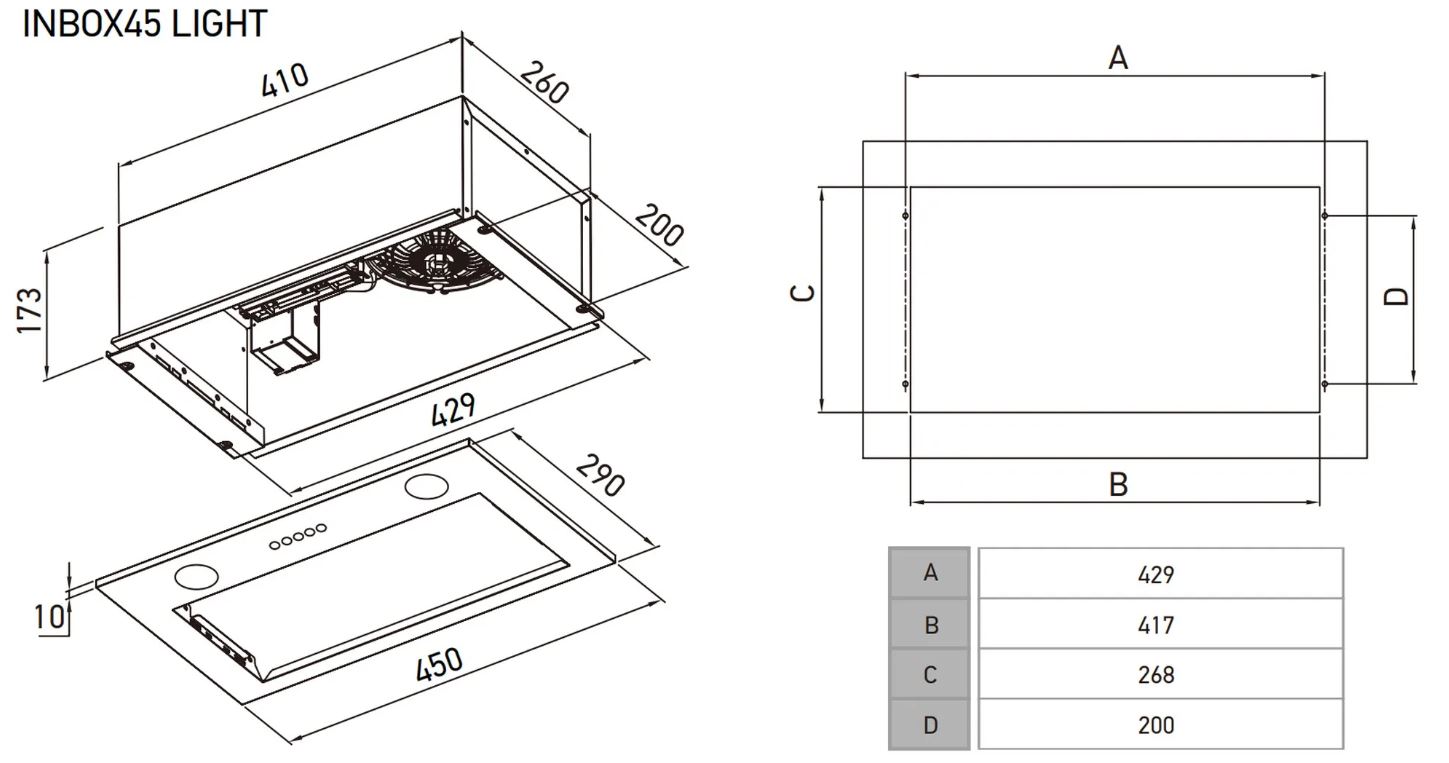 Meferi INBOX45WH LIGHT