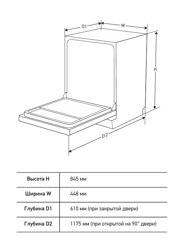 Meferi MDW4562WH FS LIGHT