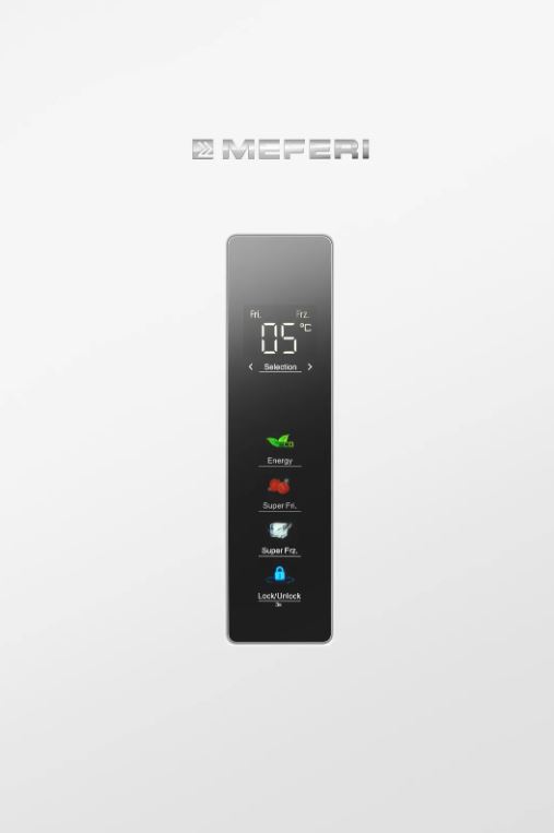 Meferi MFR185WH TOTAL NO FROST COMBI ULTRA