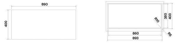 Falmec PIANO INDUZIONE BLACK MATT 88x40 Panoramic