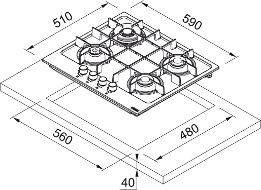 Franke FHMA 604 3G DC XS C (106.0554.404)