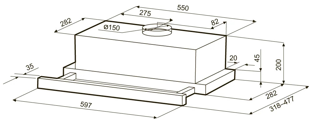 Krona KAMILLA T sensor max 600 Inox