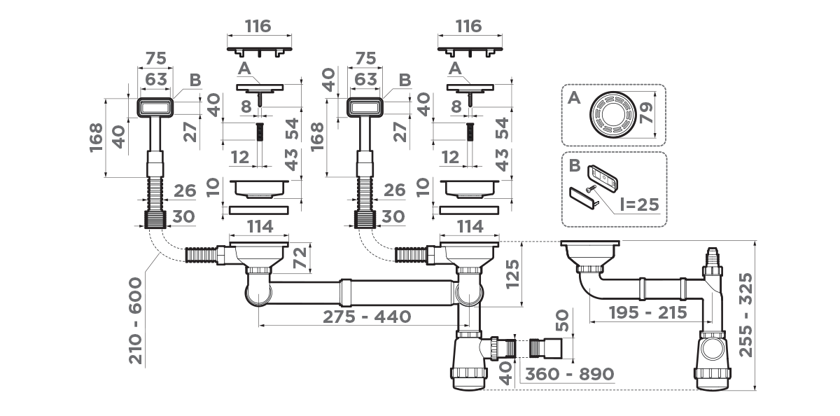 Omoikiri WK-2C-GB графит