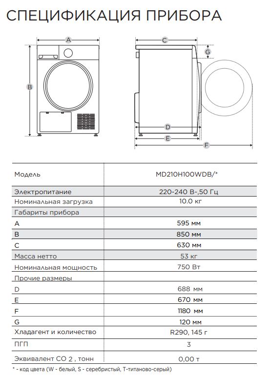 Midea MD210H100WDB/T