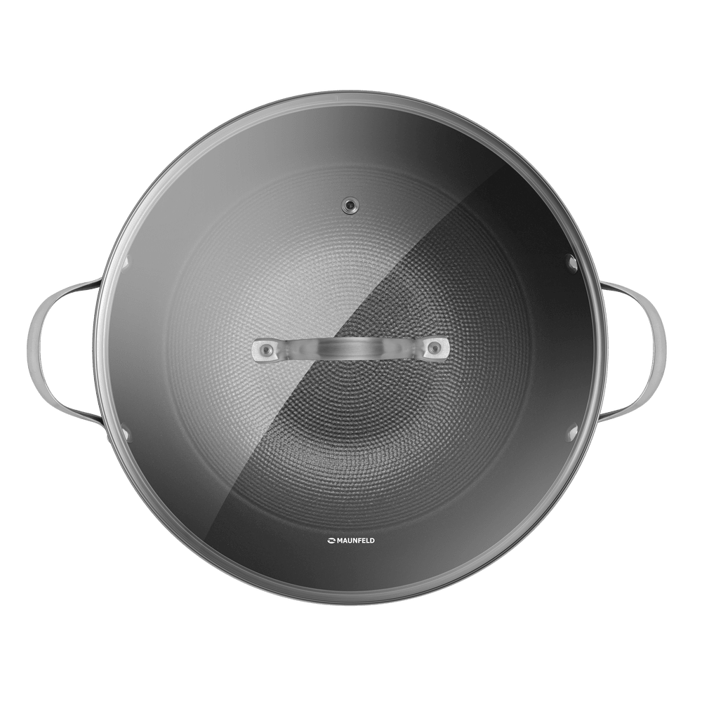MAUNFELD HOWARD MWP32LCL15 из облегченного чугуна со стеклянной крышкой, 32 см