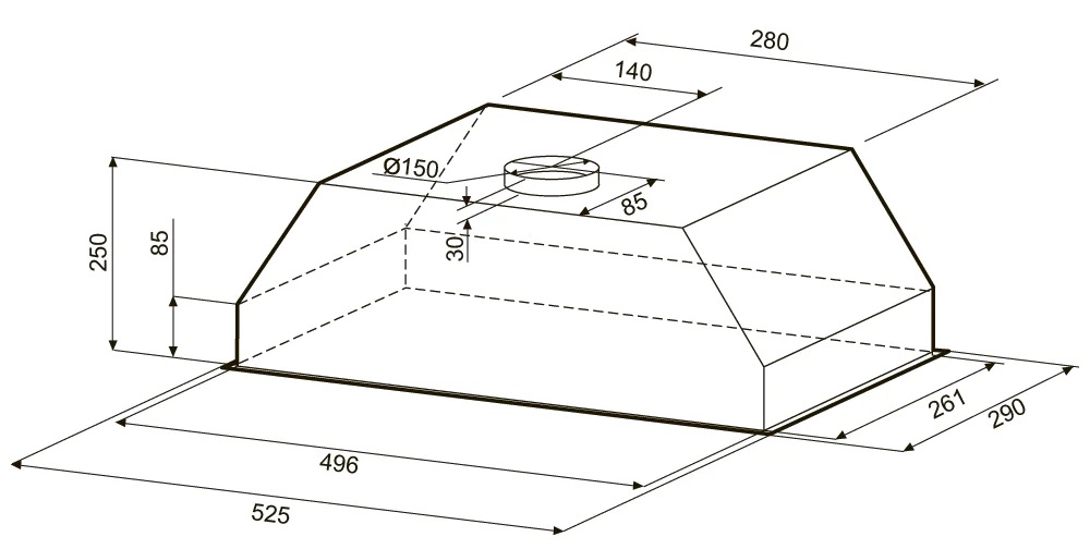 Krona SVEN 600 inox one knob
